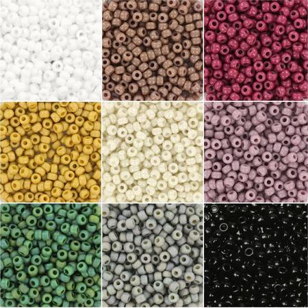 9 zakjes Miyuki rocailles 8/0 | 3mm | 5 gram per zakje | Mix van kleuren | Sieraden maken